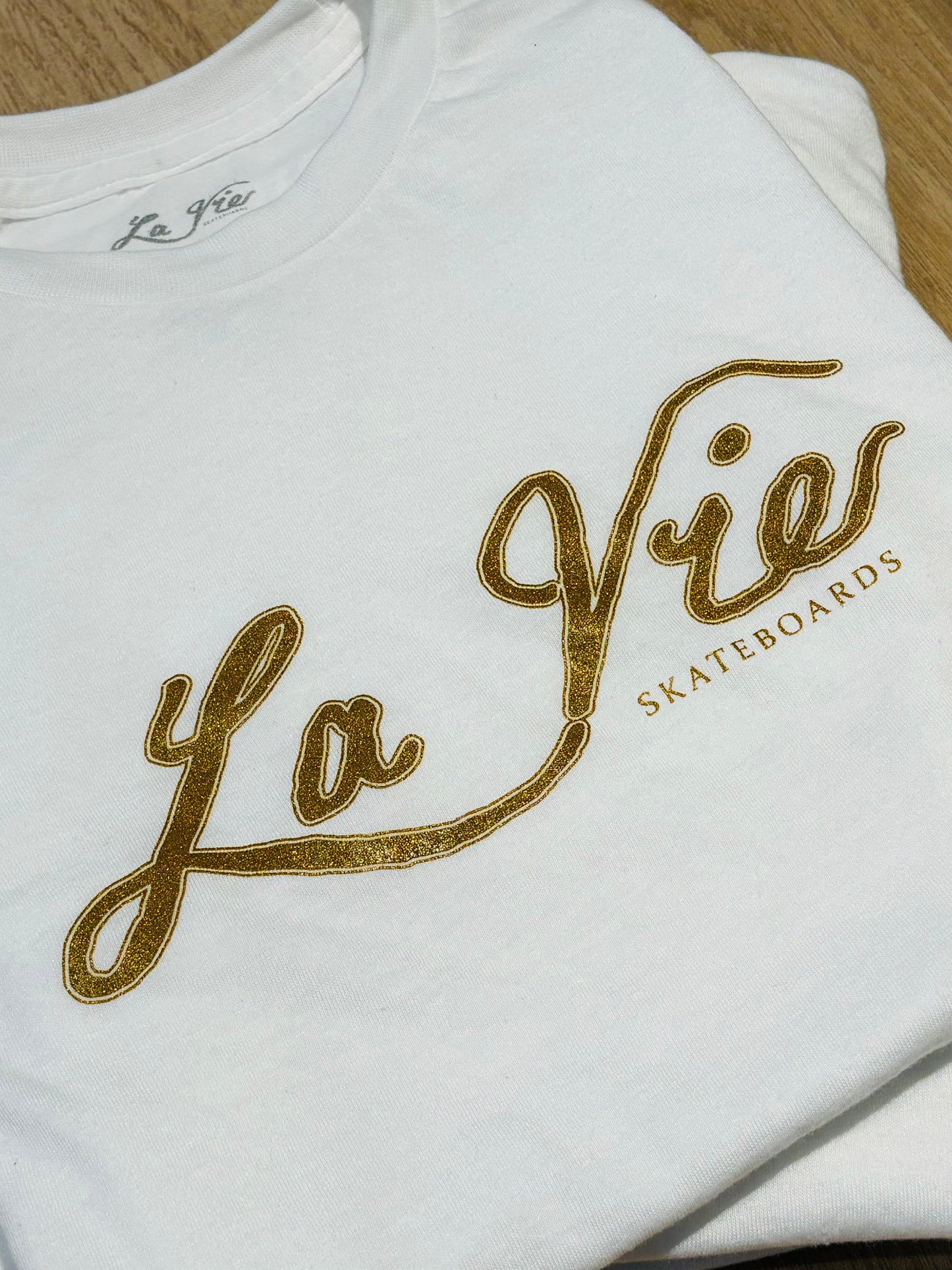 LVS short sleeve t-shirt white/gold script