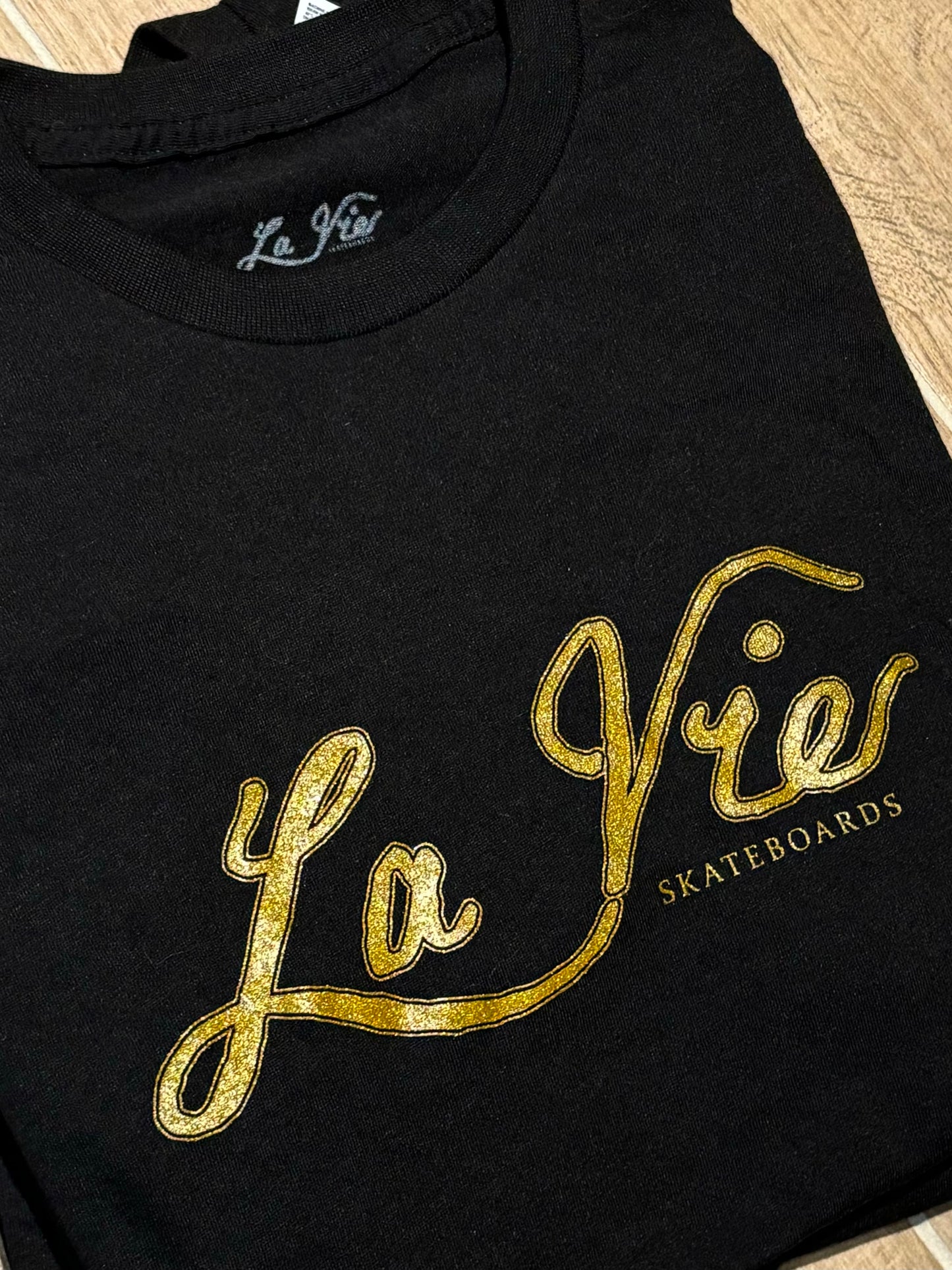 LVS short sleeve t-shirt black/gold script